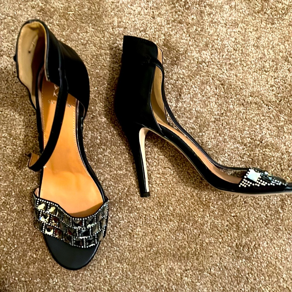 Sparkly Black Heel Sandal